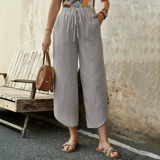 【Coton Et Lin】Bequeme Freizeithose