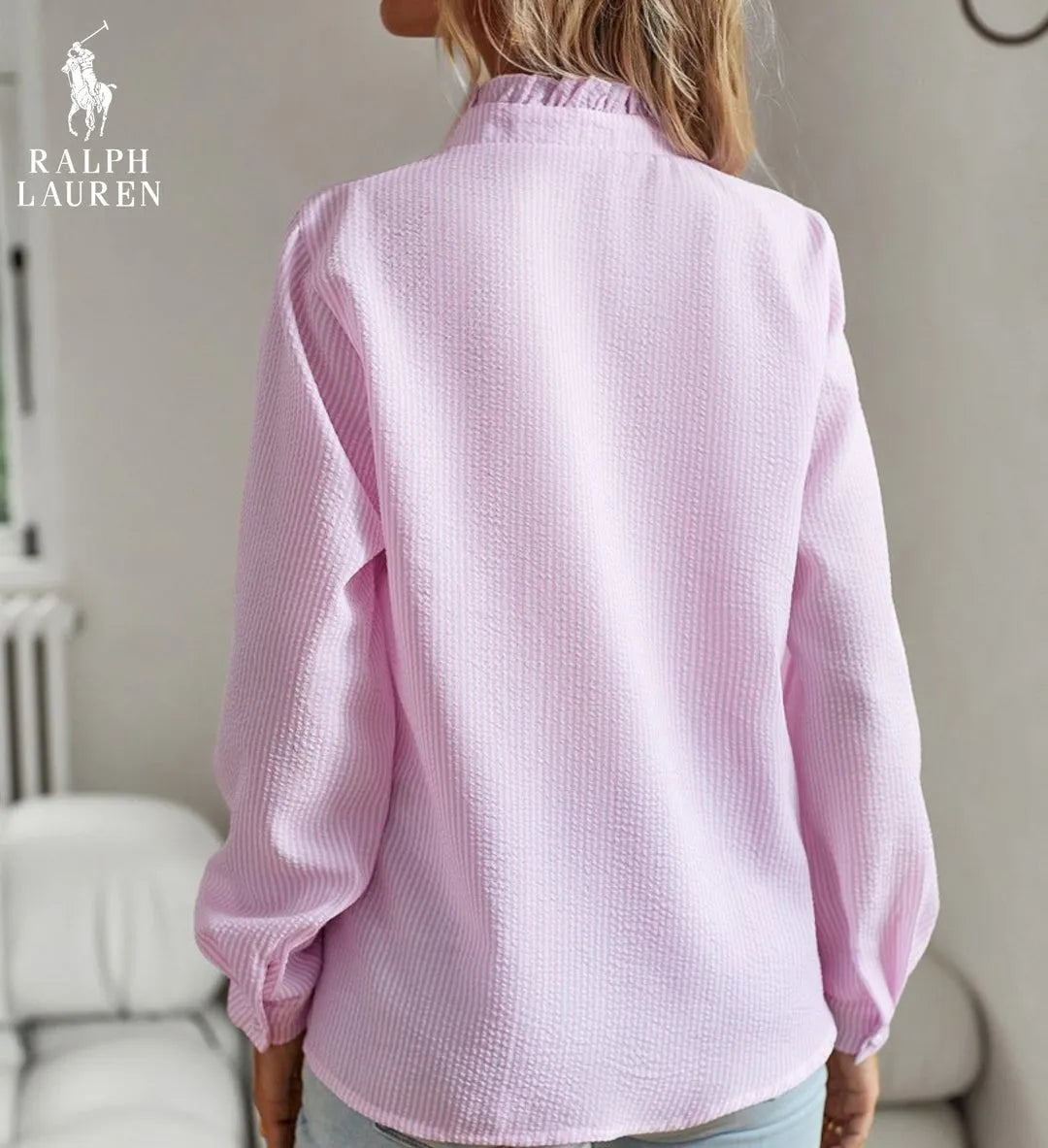 Damen Freizeitbluse mit Rüschen