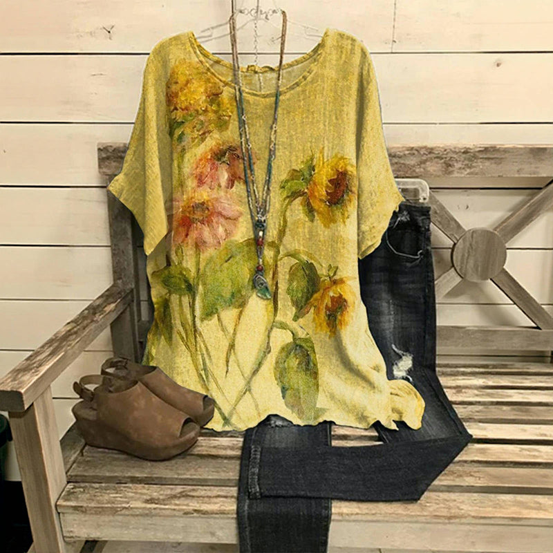 Bluse mit Blumenmuster im Vintage-Stil