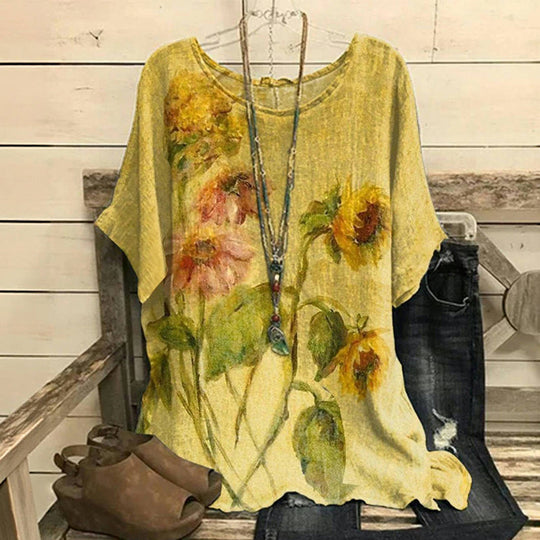 Bluse mit Vintage-Floraldruck