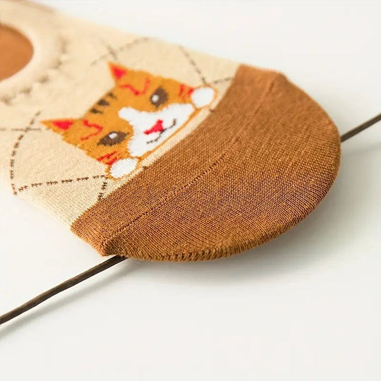 Legere Socken mit Katzenmuster