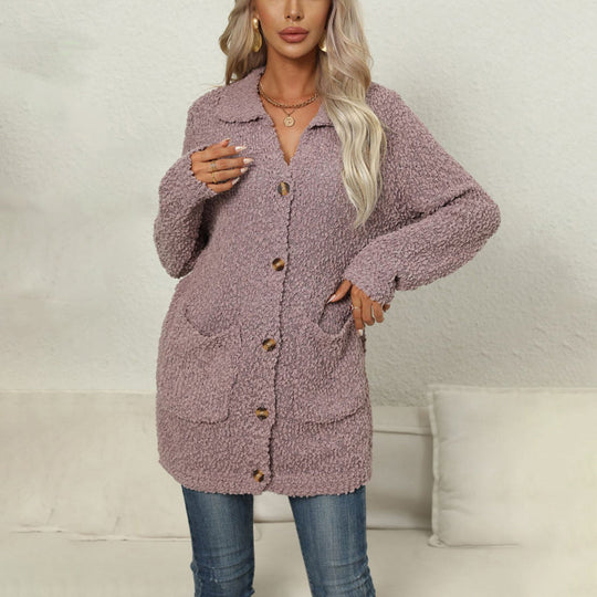 Lässiger einfarbiger Cardigan
