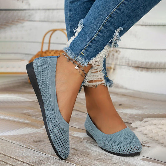 Bequeme luftdurchlässige Plateauschuhe