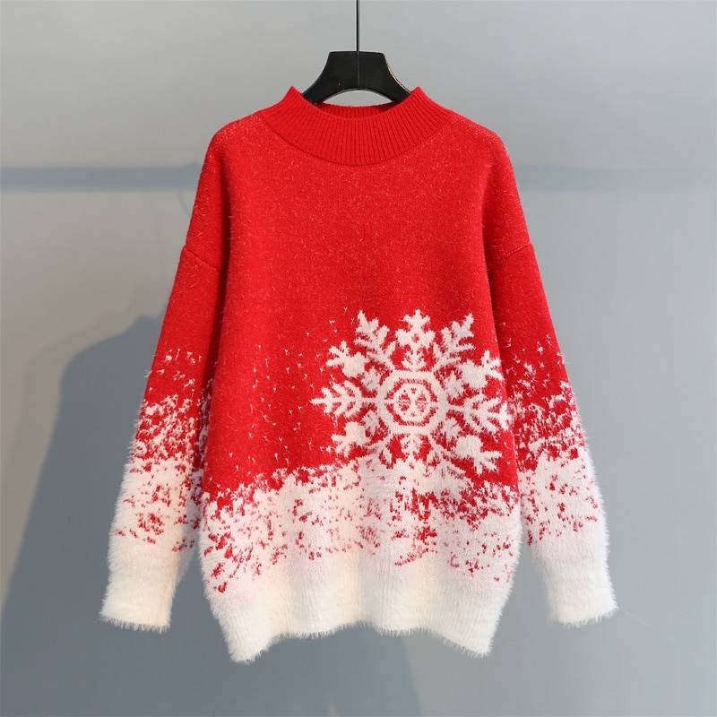 Lässiges Weihnachtsstrick-Pullover
