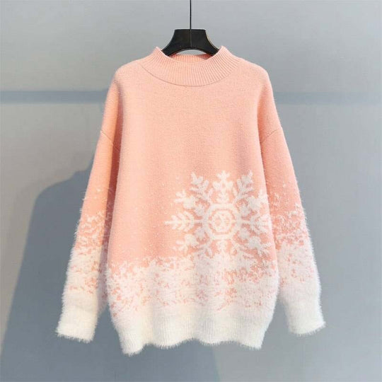 Lässiges Weihnachtsstrick-Pullover