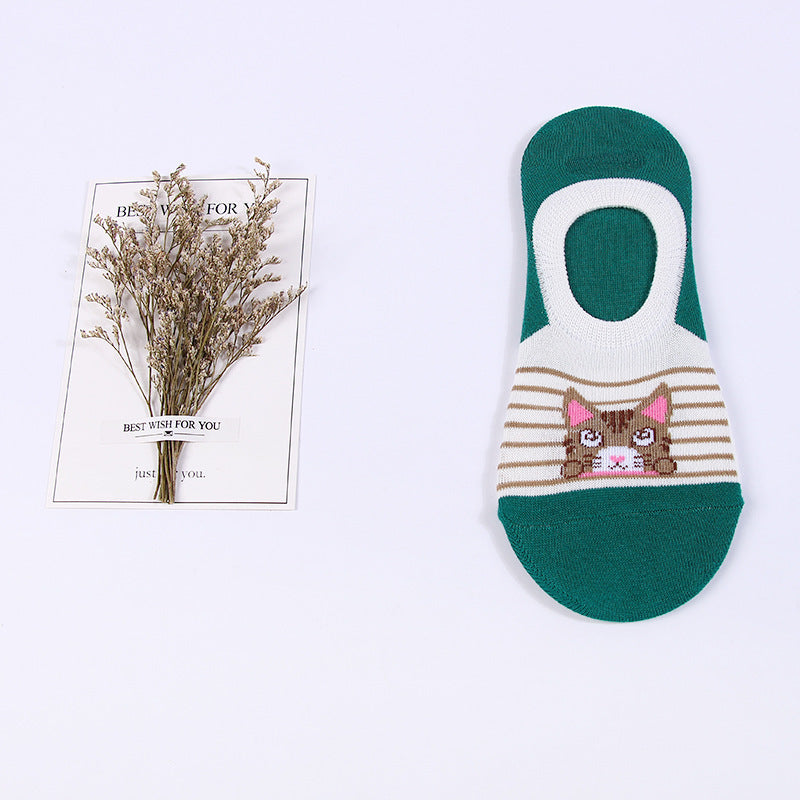 Legere Socken mit Katzenmuster