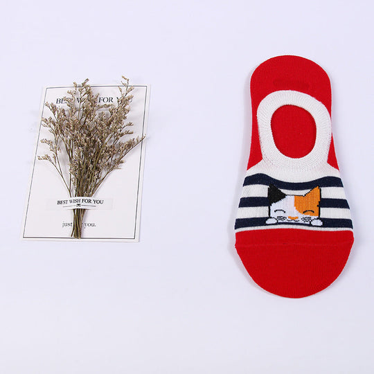 Legere Socken mit Katzenmuster