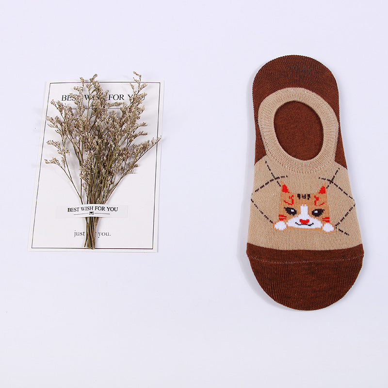 Legere Socken mit Katzenmuster