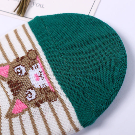 Legere Socken mit Katzenmuster