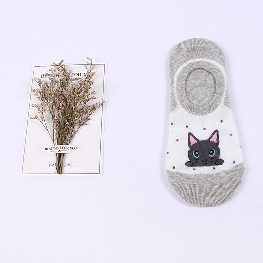 Legere Socken mit Katzenmuster