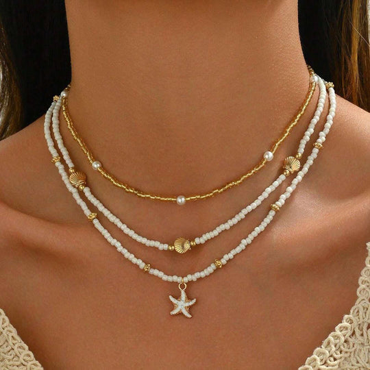 Vintage Bohemien Perlé-Halskette