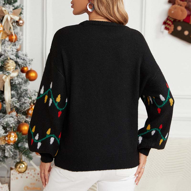 Lässiges Weihnachtsstrick-Pull-Over