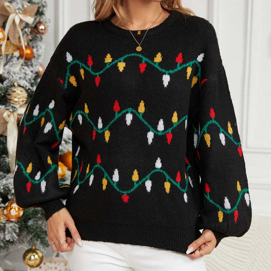 Lässiges Weihnachtsstrick-Pull-Over
