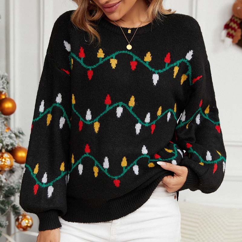Lässiges Weihnachtsstrick-Pull-Over