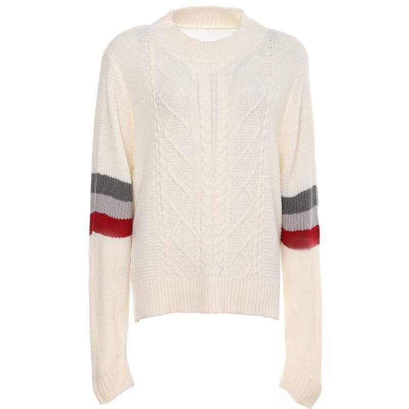 Entspannte Lockere Strick-Twist-Pulli