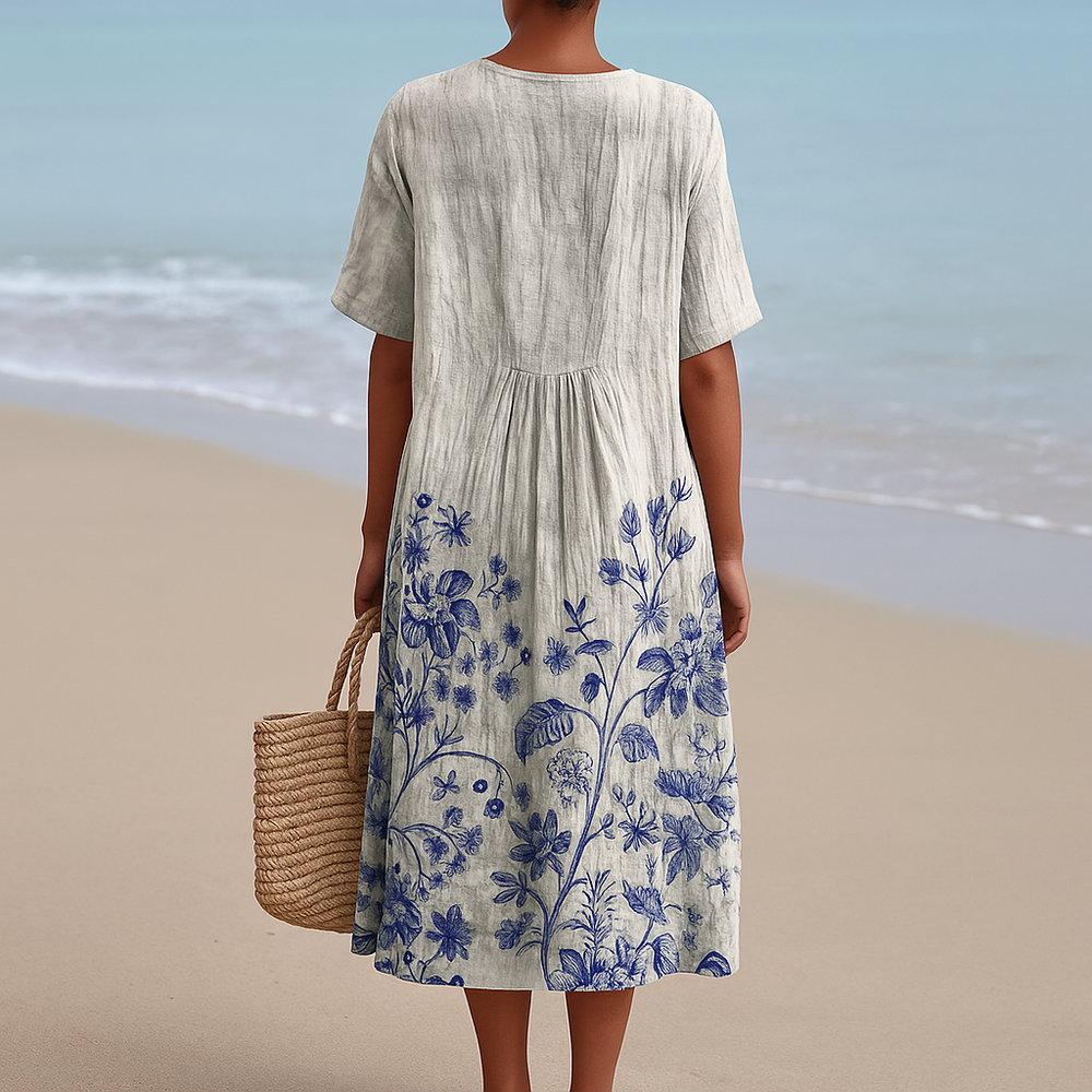 ÉLOÏSE | Bedrucktes Porzellan-Kleid