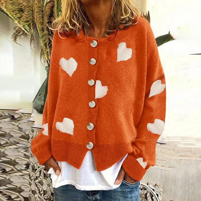 Herzmuster-Strickcardigan