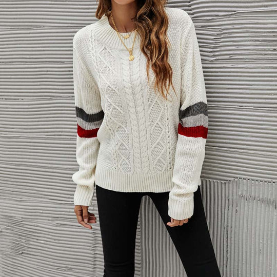 Entspannte Lockere Strick-Twist-Pulli