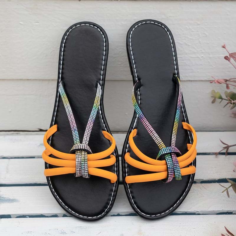 Bequeme Sandalen mit Strass