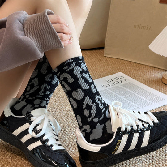 Vintage Leopardprint Socken