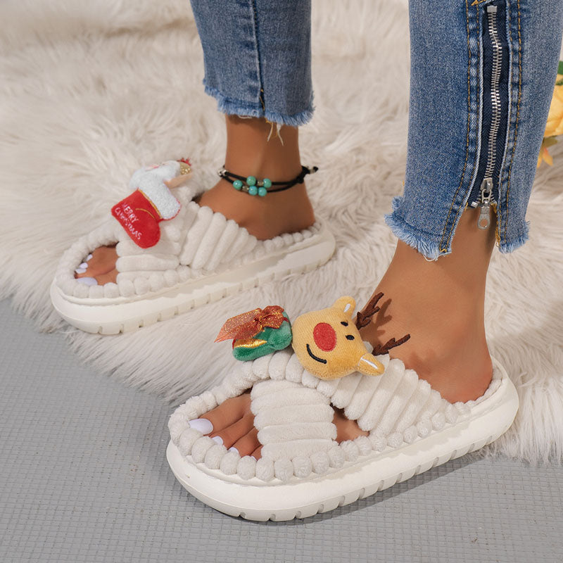 Weiche Weihnachtsplüschpantoffeln