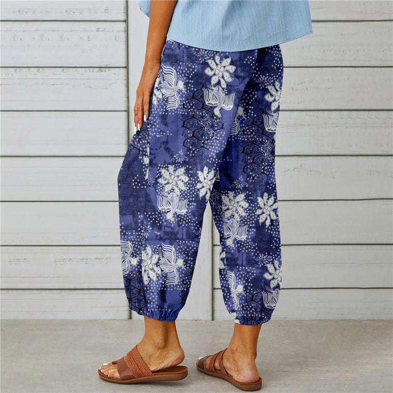 【Coton Et Lin】 Vintage Print Hose