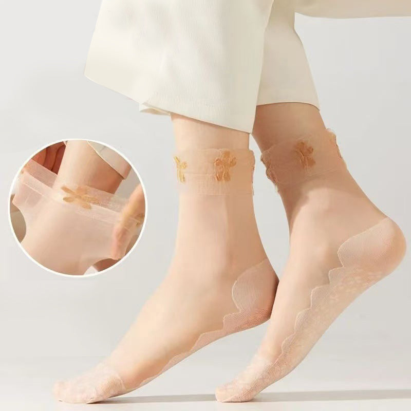 Atmungsaktive Blumige Socken