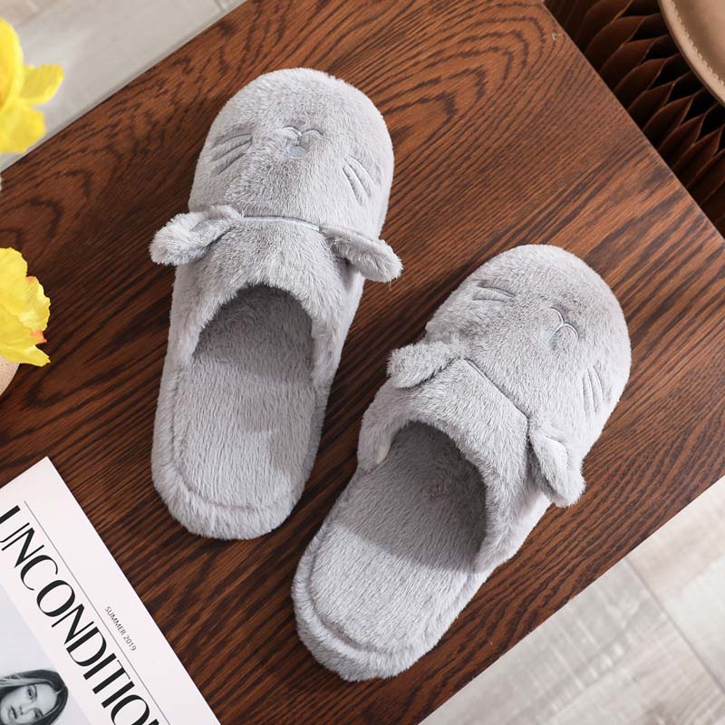 Flauschige Plüsch-Schuhen mit Cartoon-Katzen-Design