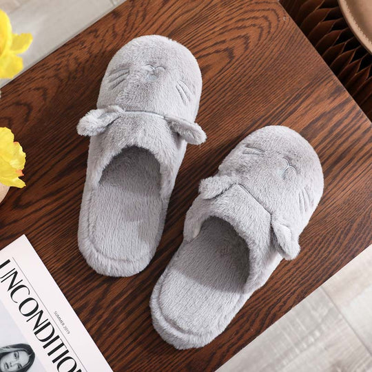 Flauschige Plüsch-Schuhen mit Cartoon-Katzen-Design