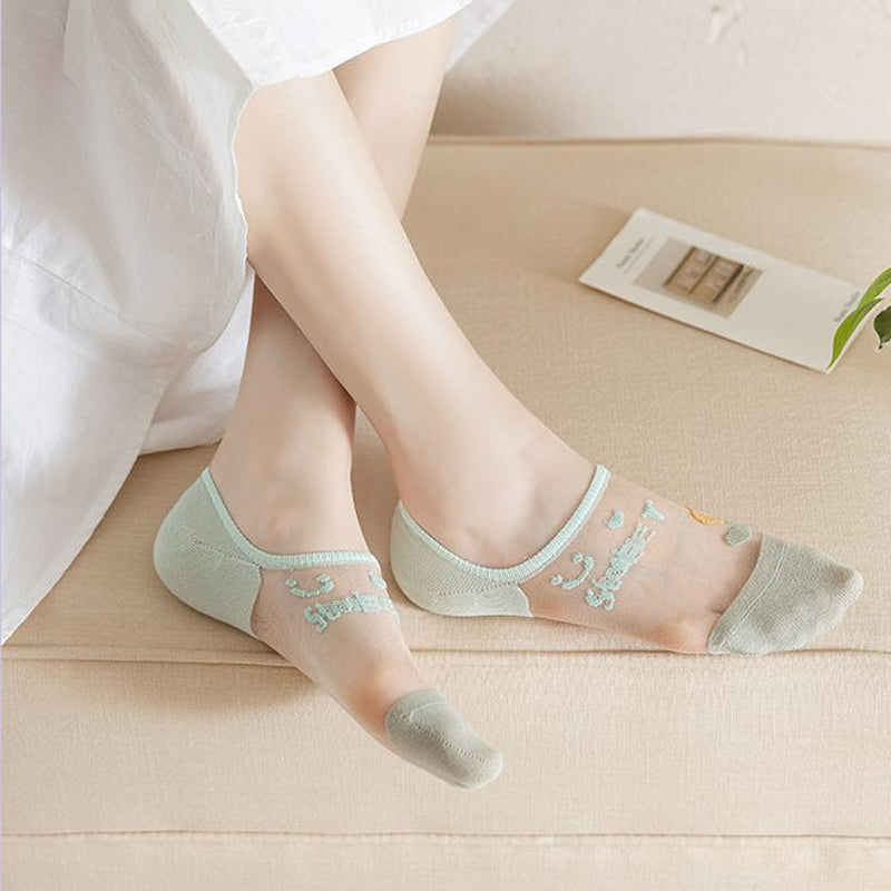 Atmungsaktive Blumensocken