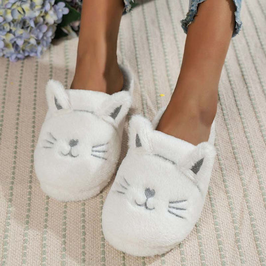 Flauschige Plüsch-Schuhen mit Cartoon-Katzen-Design