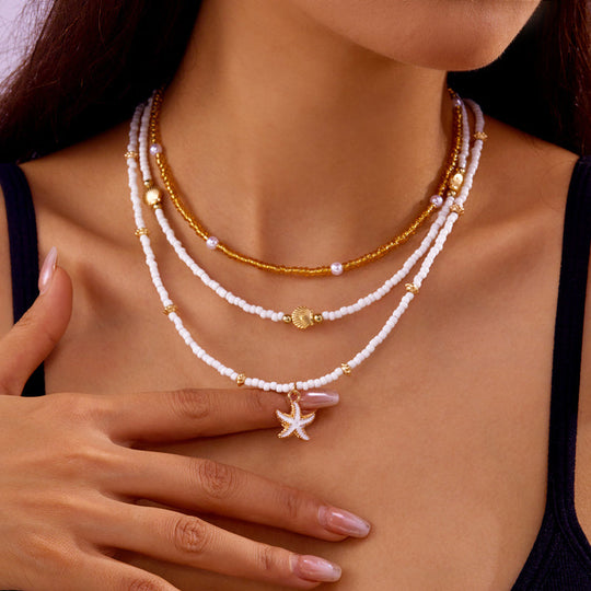 Vintage Bohemien Perlé-Halskette