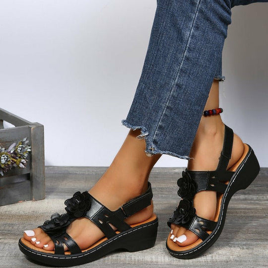 3D Blumen-Dekoration für Keilabsätze