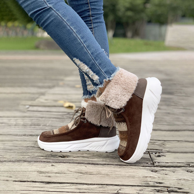 Warme Plüsch-Snowboots