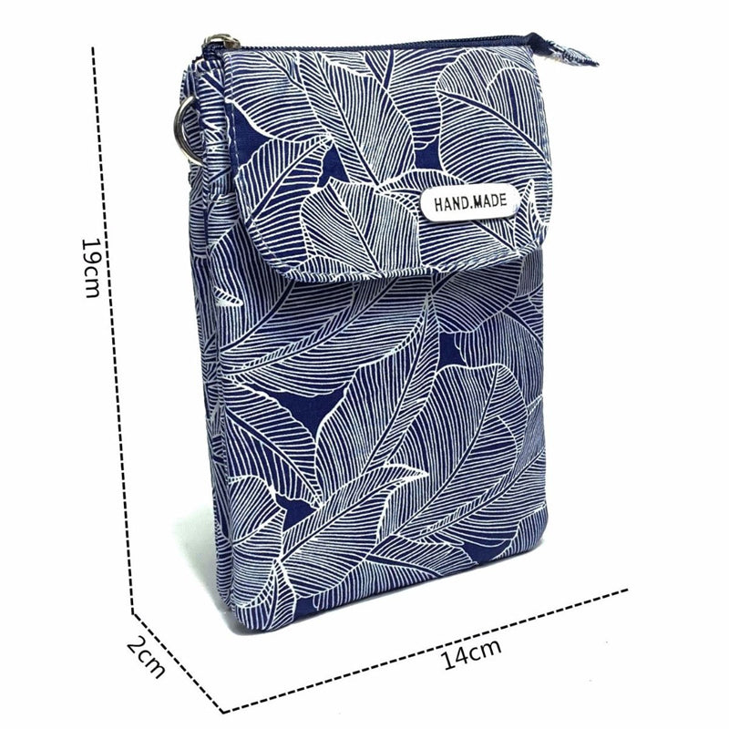 Tasche mit Vintage-Blättermotiv