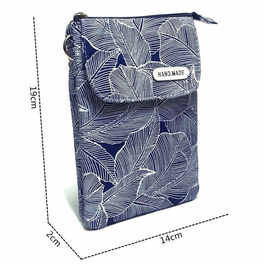 Tasche mit Vintage-Blättermotiv