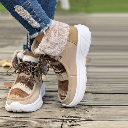 Warme Plüsch-Snowboots