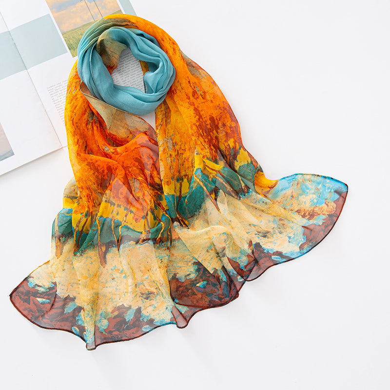 Lässiger farbiger Schal