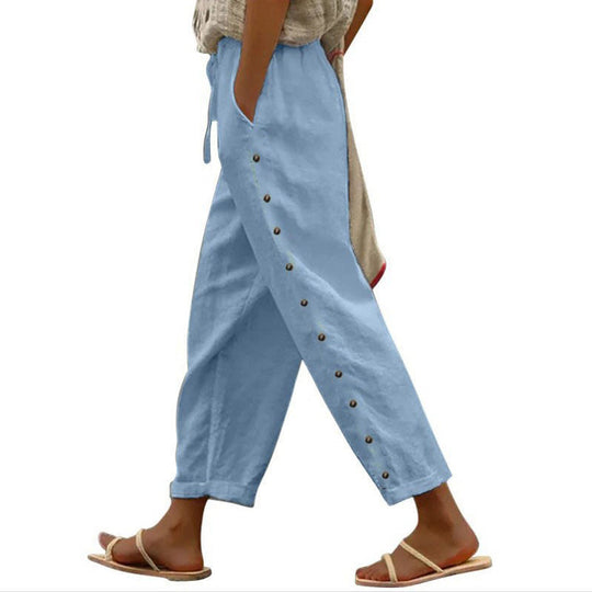 【Coton Et Lin】Bequeme Freizeithose