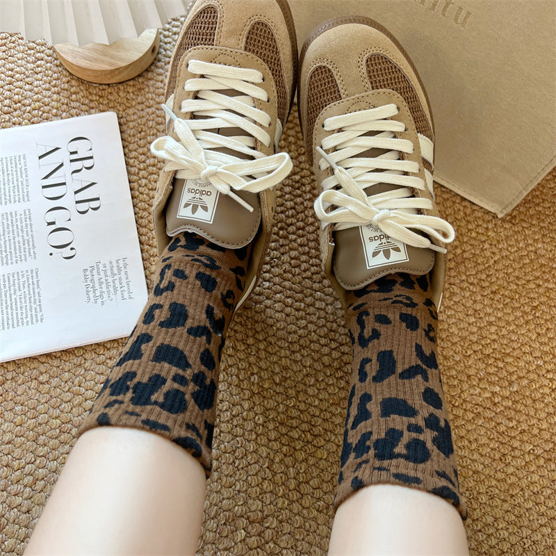 Vintage Leopardprint Socken