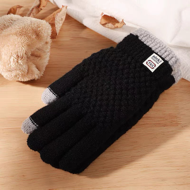 Warme gestrickte Handschuhe