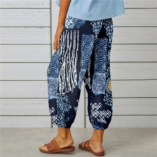 【Coton Et Lin】 Vintage Print Hose