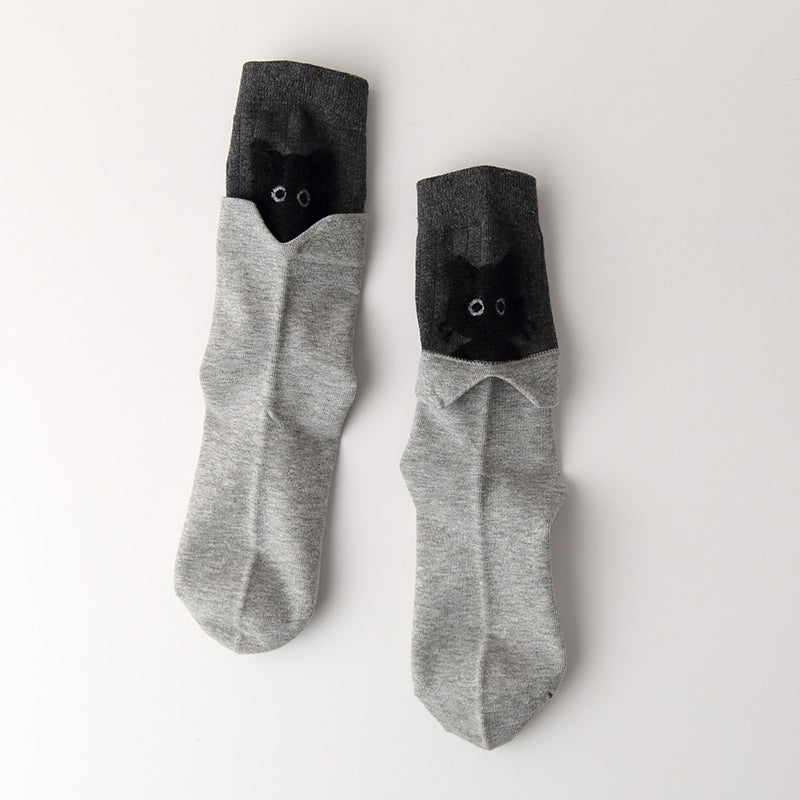 Kreative Katzenmuster-Socken