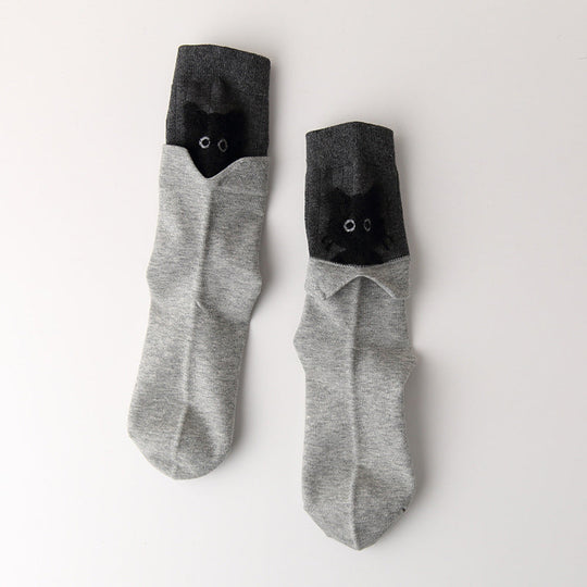 Kreative Katzenmuster-Socken