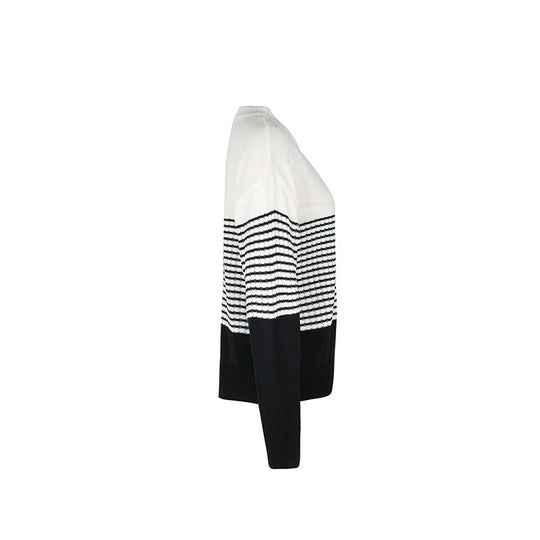 Lässiges gestreiftes Stricktop