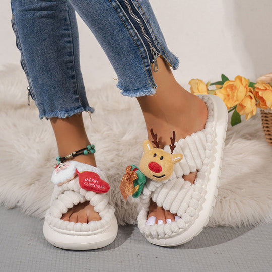 Weiche Weihnachtsplüschpantoffeln