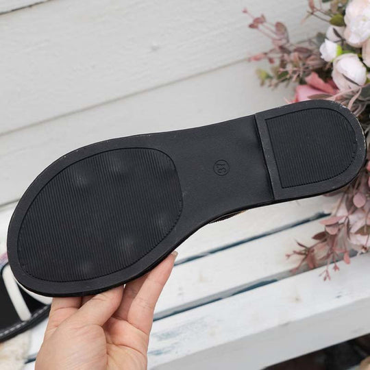 Bequeme Sandalen mit Strass