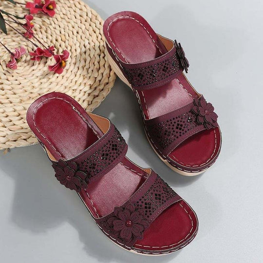 Vintage Keil-Pantoffeln