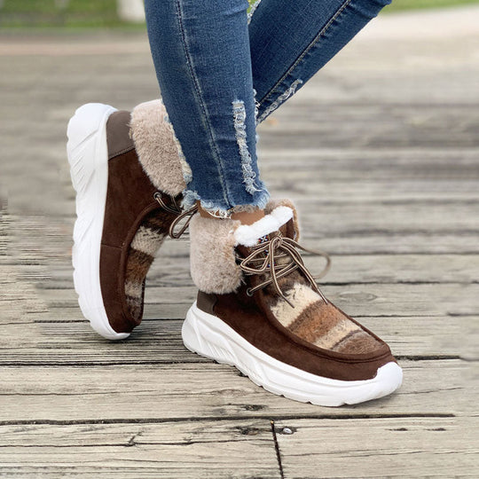 Warme Plüsch-Snowboots