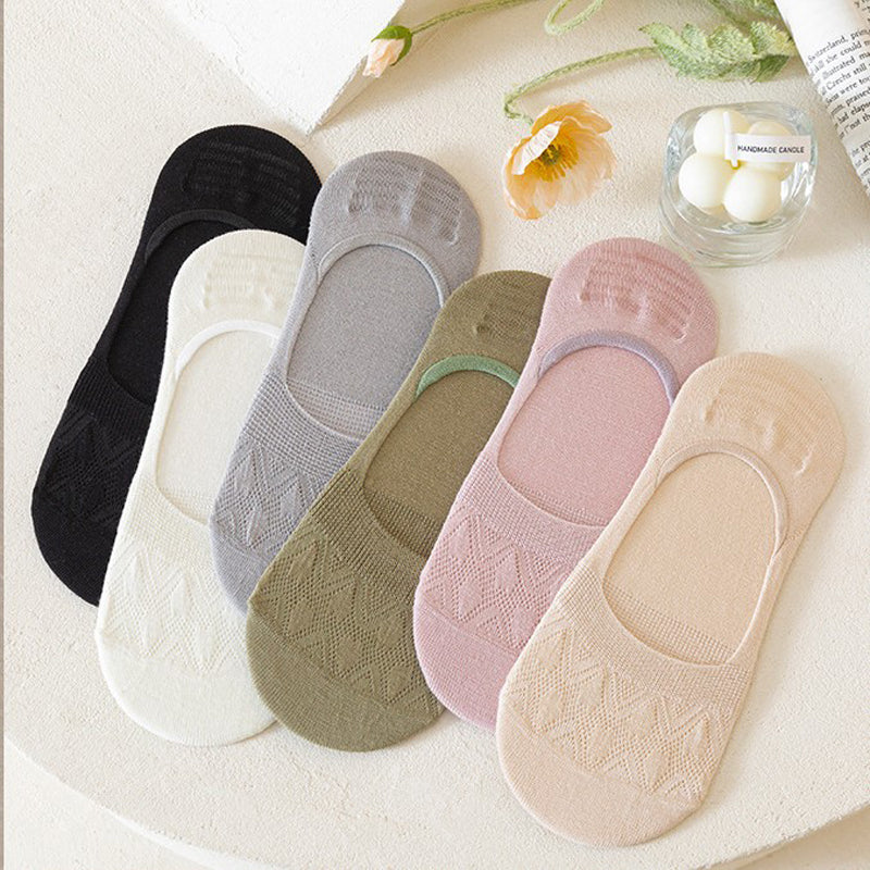 Einfarbige atmungsaktive Socken